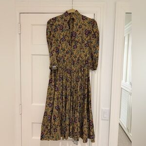 Potorsyn Floral Tiered Midi Dress